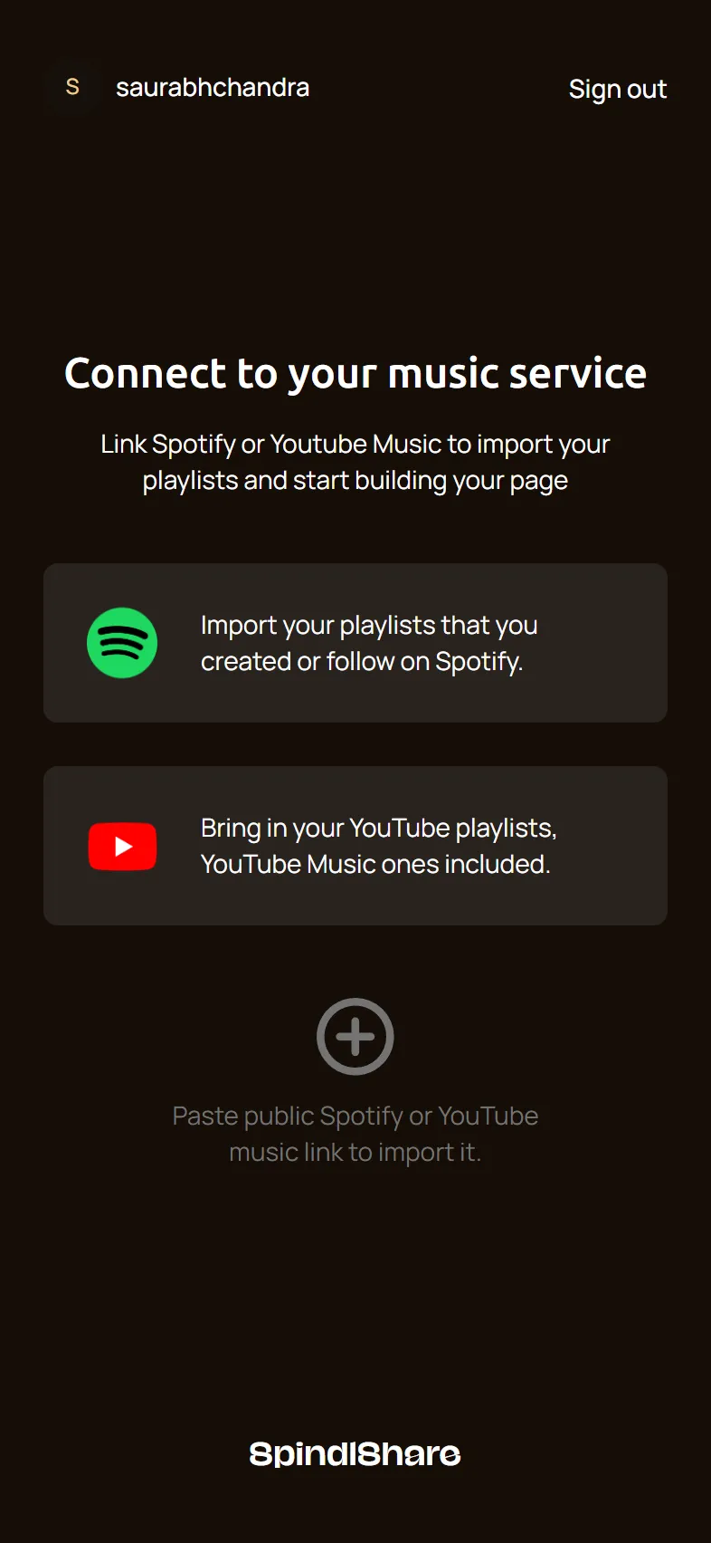 Aug 22 build: Connect to your music service