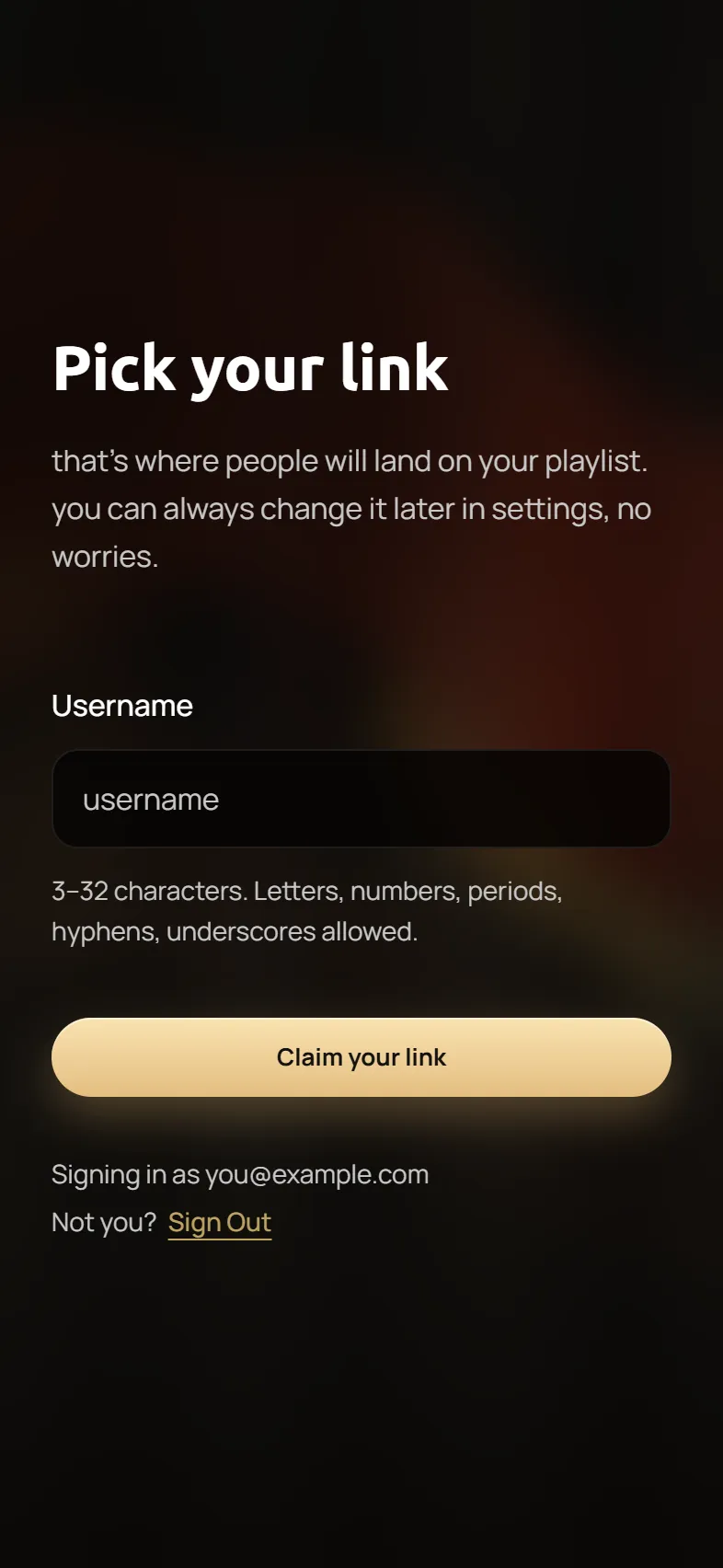 Name: Pick your link, or keep the one you typed.